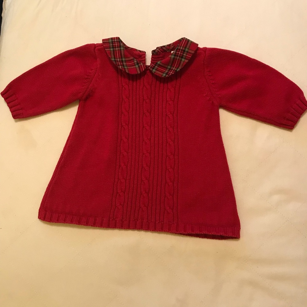 6-9 mo red sweater dress